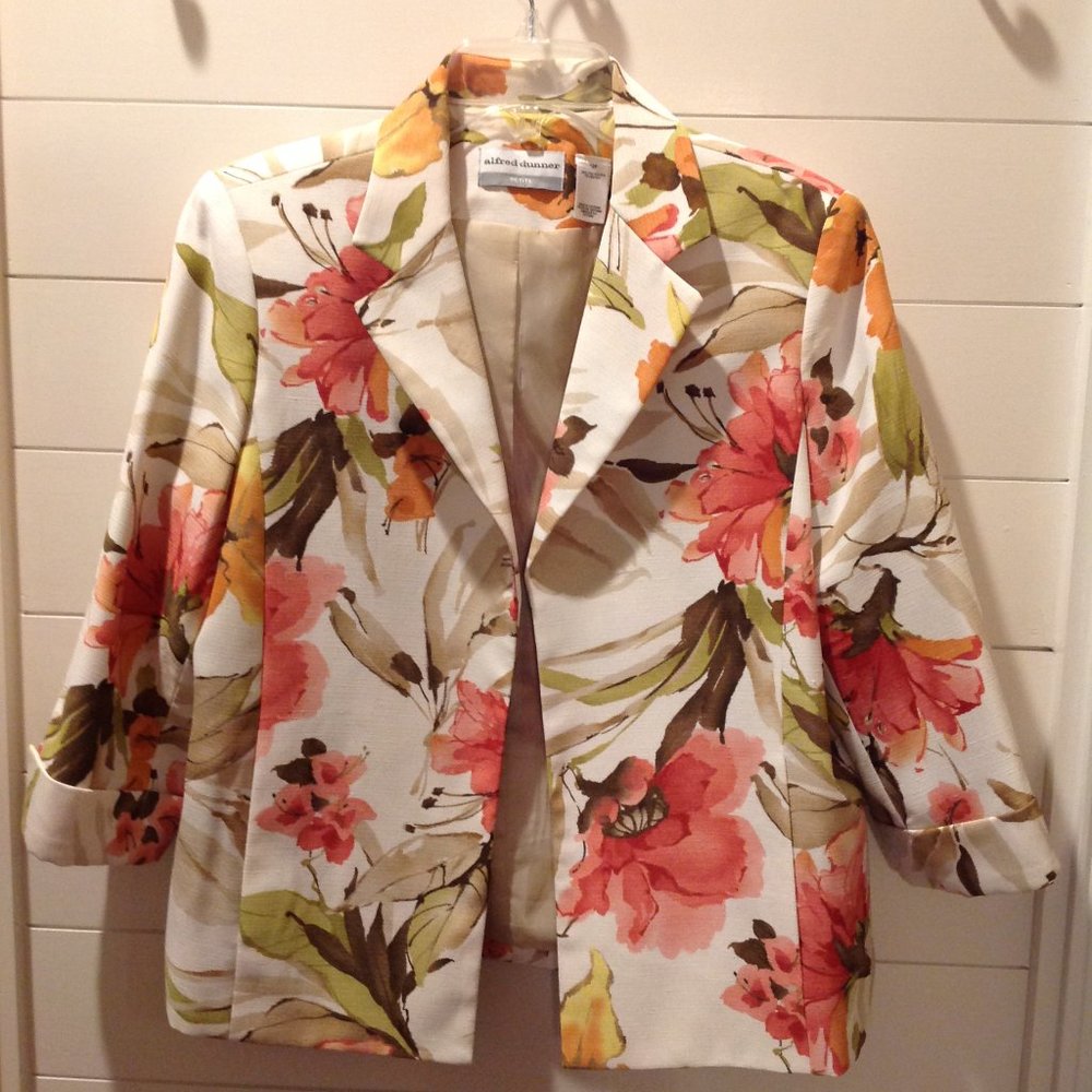Alfred Dunner 3/4 Length Jacket